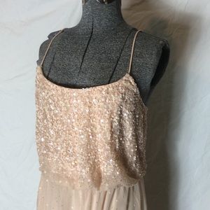 Aidan Mattox Pale Pink Sequin Formal Dress (4)